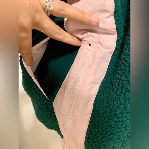 Sherpa oversized hoodie jacket frostbite fleece pullover 1/4 zip button up - Picture 9 of 16